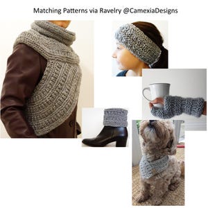 PATRÓN DE TEJIDO - Chal/Cuello/Pantalón inspirado en Katniss, fácil de tejer, estilo Sinsajo --- (Tallas para adultos y niños) imagen 5