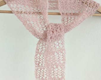 Knitting PATTERN - Honeycomb Lace Shawl/ Laced Shoulders Coverup/Loose Knit Wrap/Bridal Wedding Cape/Mohair Scarf