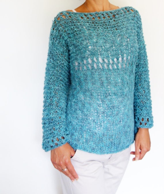 Knitting PATTERN Lagoon Loose Knit Sweater/ Open Knit Jumper/boho