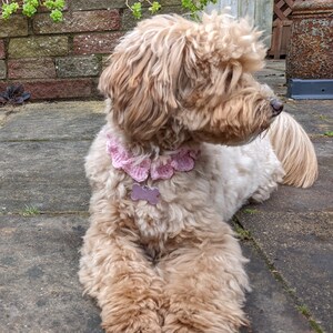 Crochet Hearts Collar PATTERN: DIY Pet Necklace/Dog Name Tag Holder (PDF Download) image 4