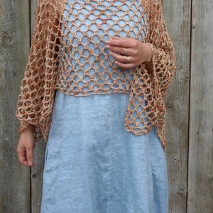 Crochet PATTERN Lelant Top/ Rustic Shoulders Coverup/See-through Boho Shrug/Mykonos Shrug Inspired/ Cropped Sweater image 8