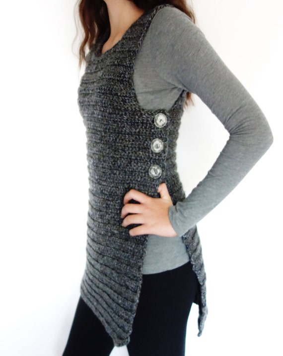 Crochet sleeveless shrug best sale