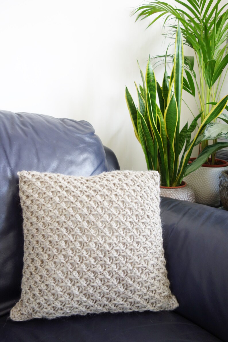 PDF Knitting PATTERN Bobble Pillow Cover/diy Decorative Etsy