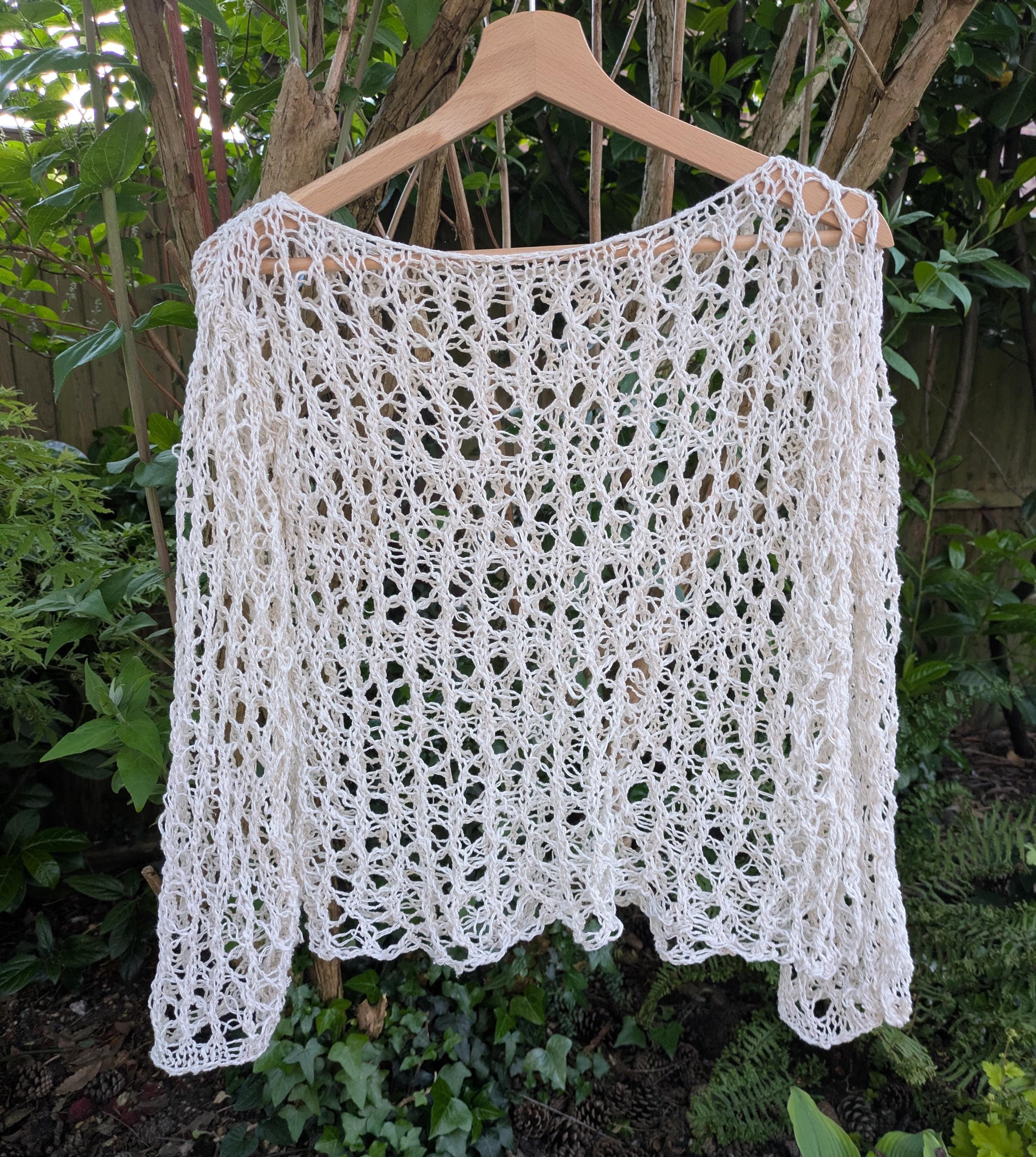 Knitting PATTERN- Shades of Grey Cropped Top, Loose Ombre Summer