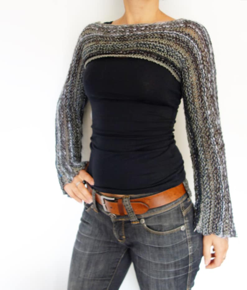 Knitting PATTERN Cropped Bohemian Top/ Boho Knit Shrug/ Etsy