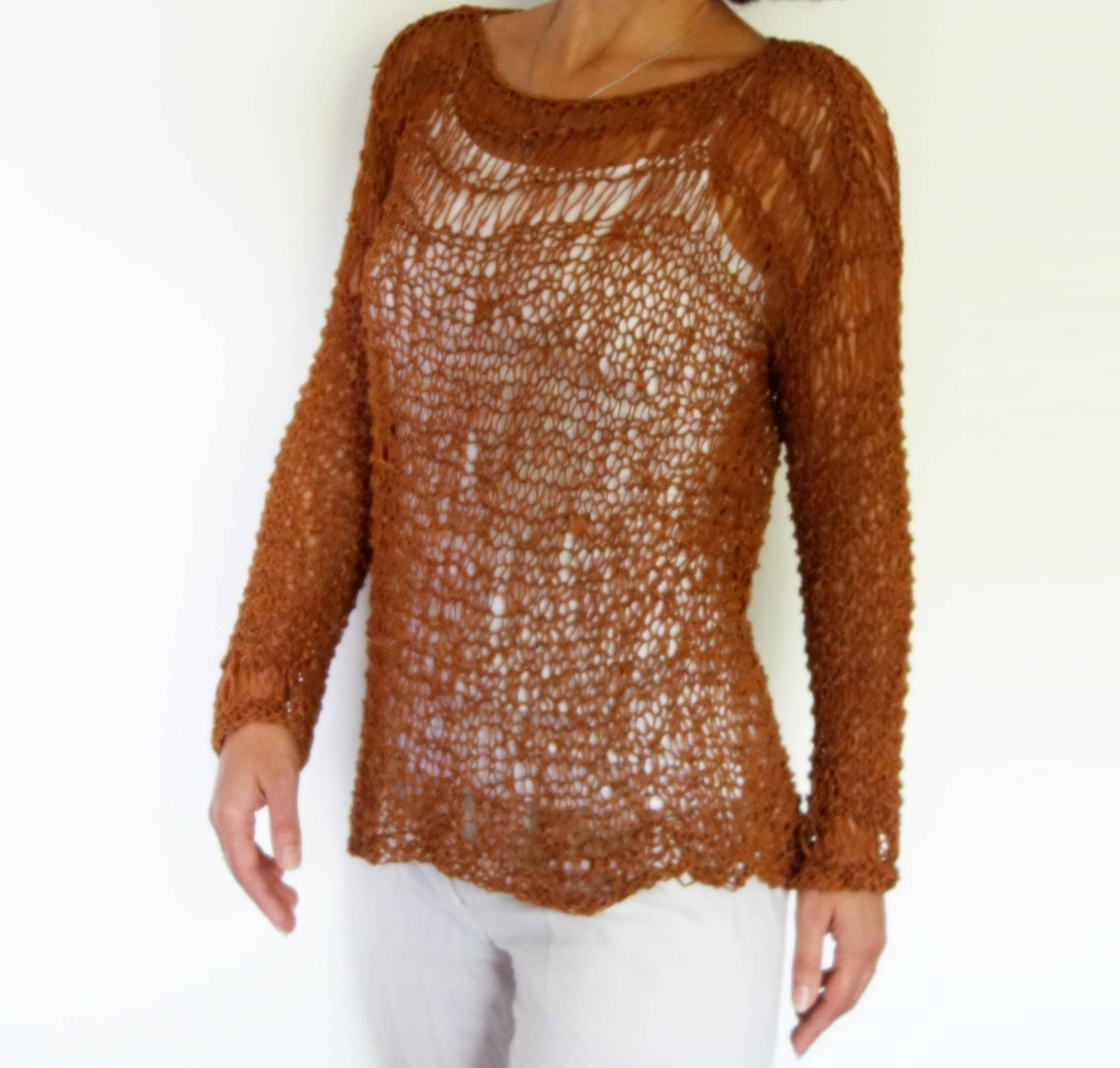 【Eaphi】front hole summer knit Eaphi] front hole summer knit beige - メルカリ