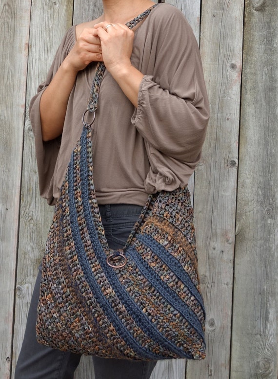 PDF Crochet PATTERN Rust Folded Bag/ Shoulder Strap Sling/ -  Israel