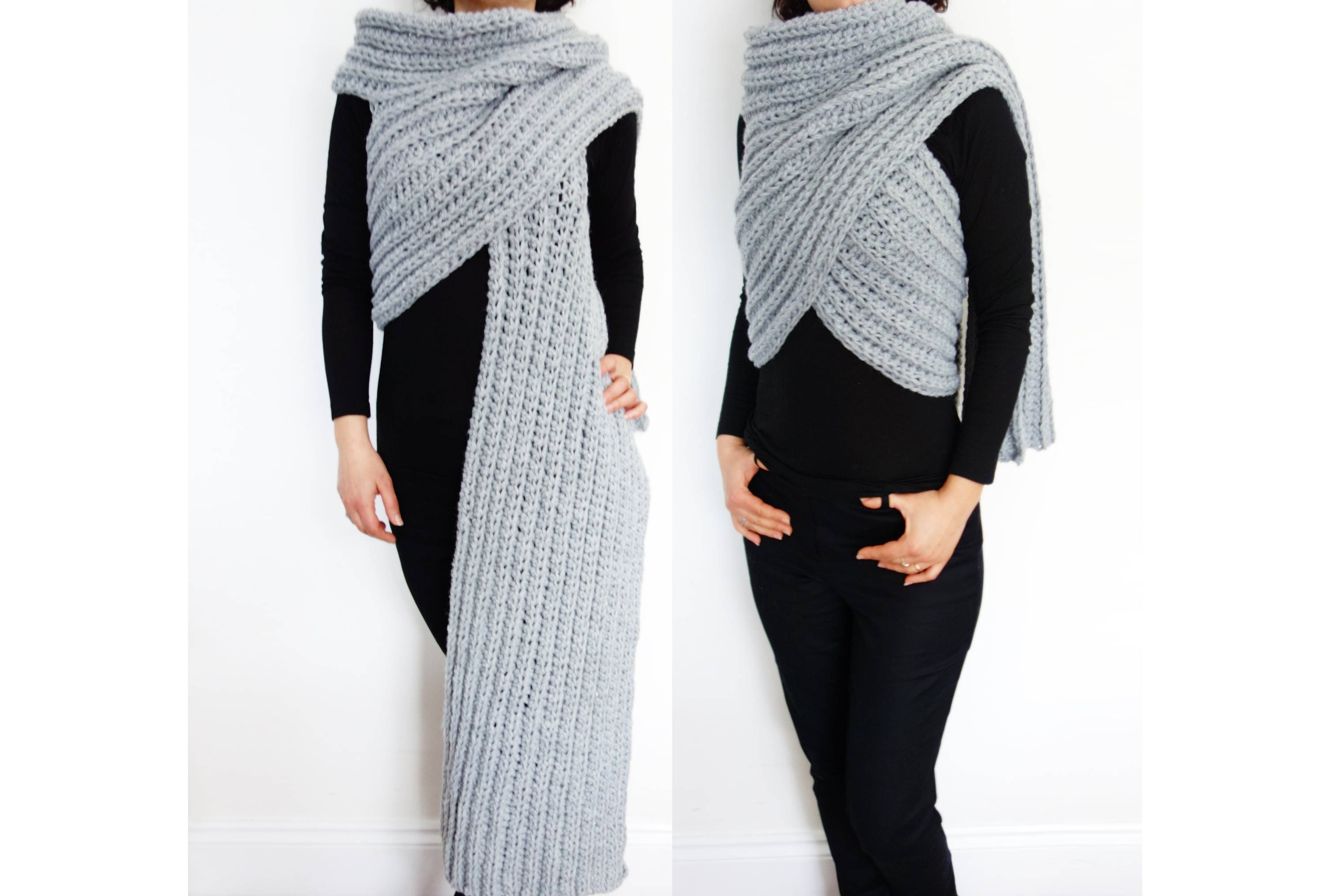 Crochet Pattern - Zendeya Inspired Wrap/oversized Bulky Scarf