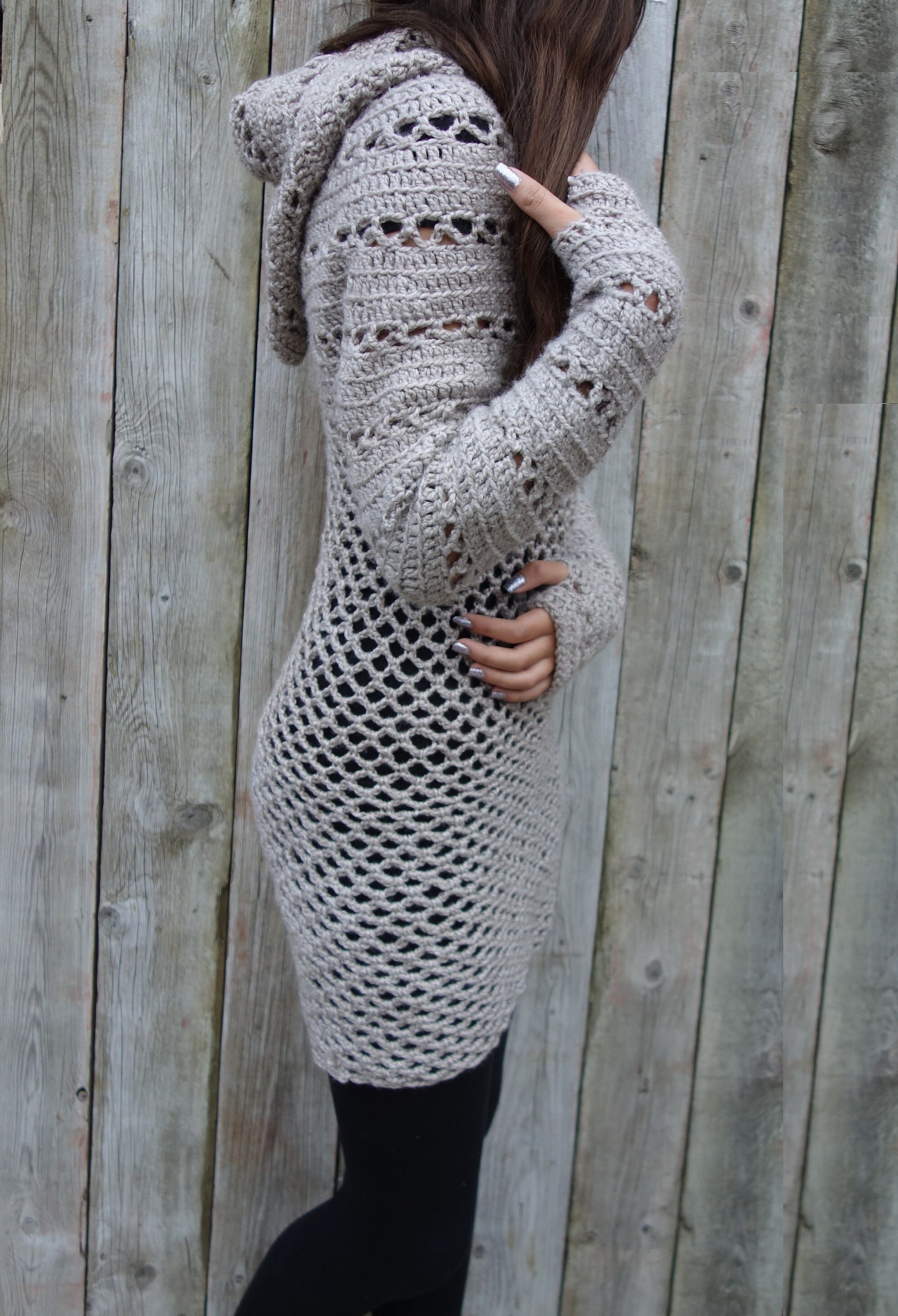Long sweater design sale
