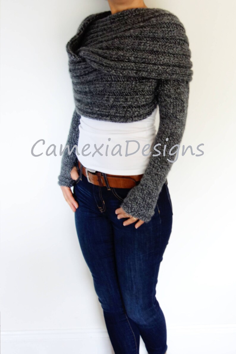 Knitting PATTERN Convertible Scarf with Sleeves/ Wrap Around Etsy