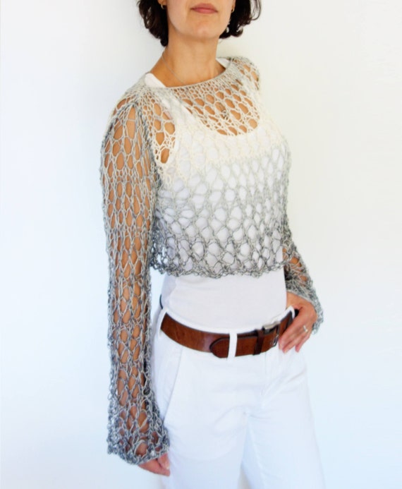 Sidefeel Women's Open Front Knit Sheer Cardigans Summer Boho