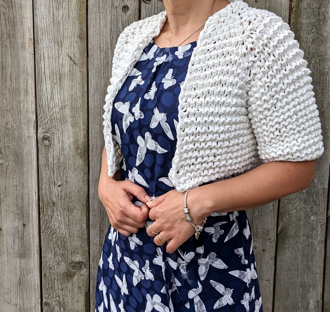 Knitting PATTERN Cloud Cardigan/ Chunky Knit Shrug/ Cropped Cardi Etsy
