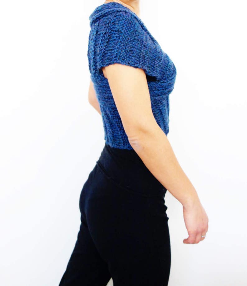 Knitting PATTERN Criss Cross Ribbed Top/Cross Vest/Ribbed Etsy