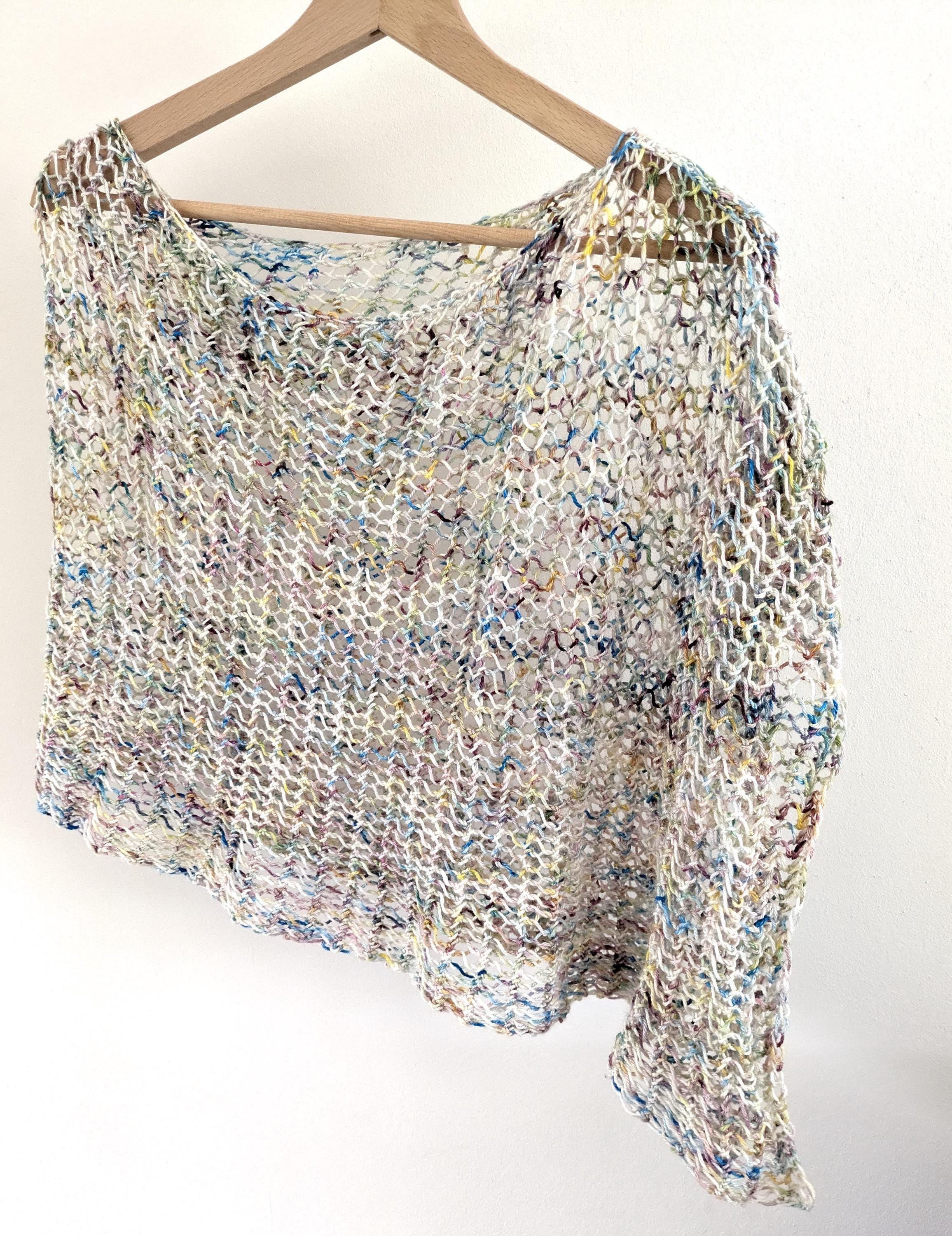 Knitting PATTERN- Honeycomb Lace Poncho/ Capelet/ Coverup