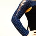 Knitting PATTERN - Chunky Soho Shrug/ Blue Cropped Sweater/ Over-Bust HandknitTop 