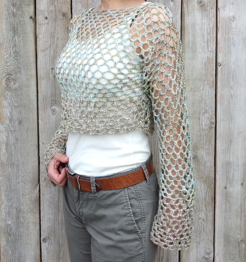 Crochet PATTERN Mermaid Crop Top/ Rustic Shoulders Etsy