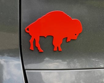 Buffalo Car Emblem 3M – Buffalo Football Decal - Easy Peel Stick 3M Backing - Custom Buffalo Sticker for Car - Bills Mafia
