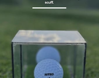 Premium Golf Ball Display Case with Turf Base | Personalized Golf Ball | Gift for Father's Day | Custom Golf Display Box | Hole in One