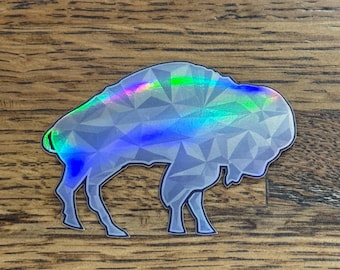 Buffalo Holographic Sticker - Buffalo Snow Decal - Buffalo Sticker Mafia Sticker Vintage Buffalo Fan