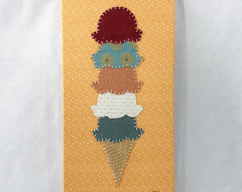 Ice Cream Cone #3 Handmade Original Art