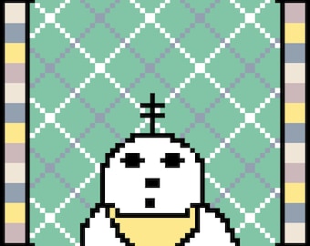 DIY Printable Little Winter Series SnowBaby Easy Needlepoint/Cross Stitch Pattern and Instructions