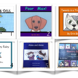 Charming Children&#39;s Books A Weed&#39;s Tale, Poor Max!, Tweedy is a &#39;Fraidy Cat, The Library Fairy, Adam and Annie, Memory Book