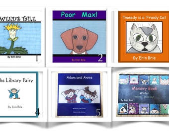 Charming Children's Books A Weed's Tale, Poor Max!, Tweedy is a 'Fraidy Cat, The Library Fairy, Adam and Annie, Memory Book