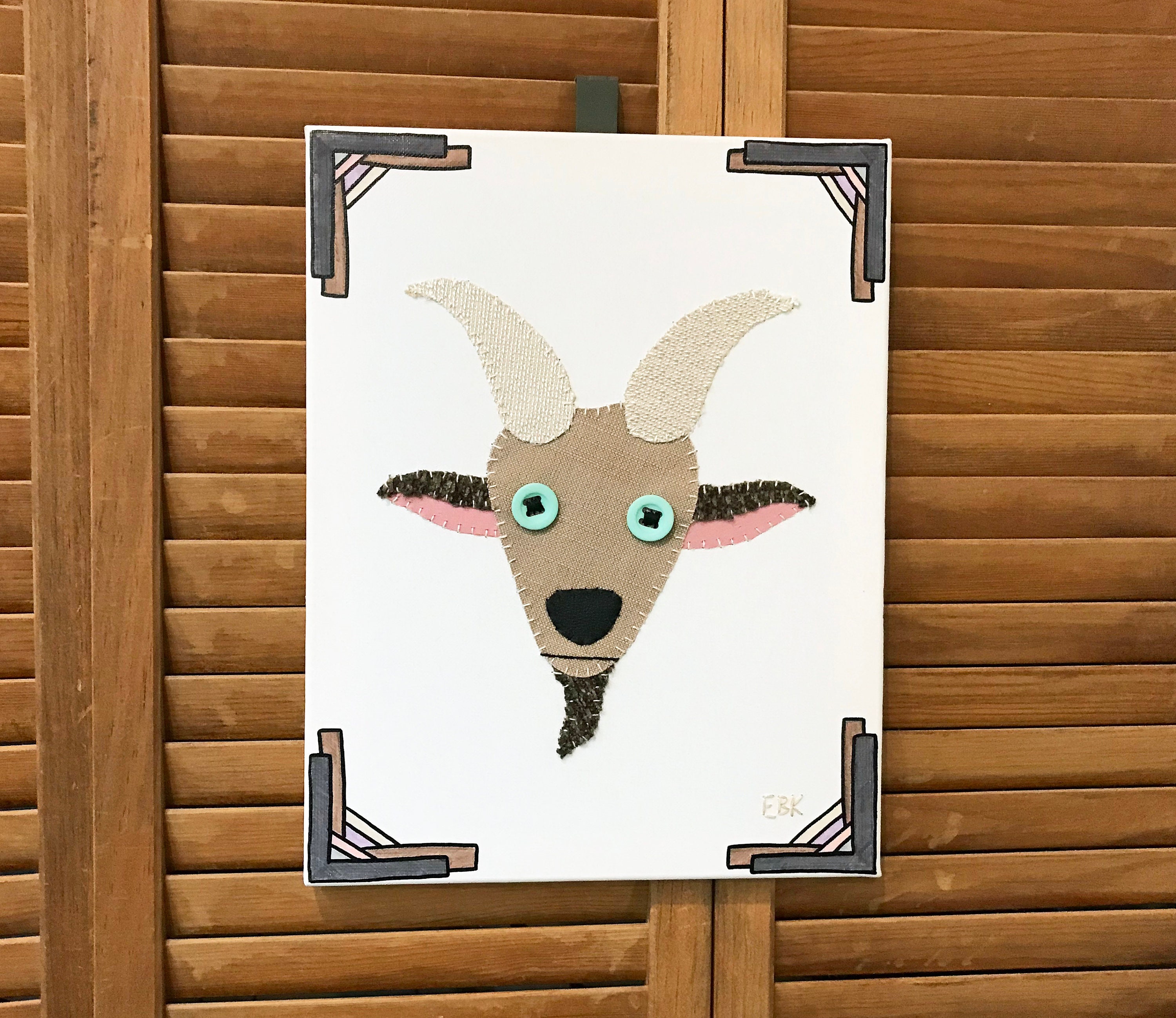 Goat Head 3 Fabric Wall Art Etsy