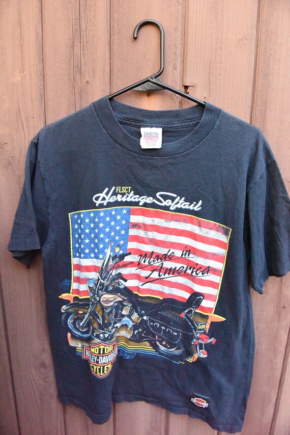 Vintage Single Stitch Harley Davidson Heritage So… - image 1