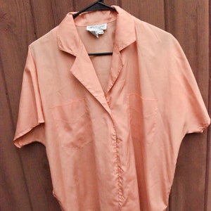 Vintage Button Up Coral Shirt Y2K Classic