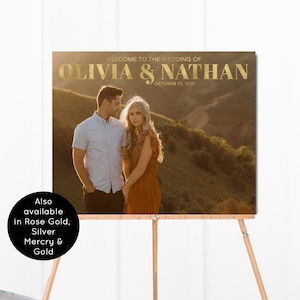 Wedding Photo Welcome Sign,  Modern Wedding Decorations Photo Poster