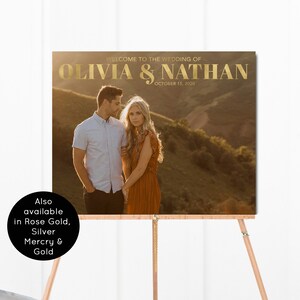 Wedding Photo Welcome Sign,  Modern Wedding Decorations Photo Poster