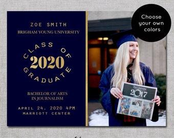 College Graduation Announcement Etsy