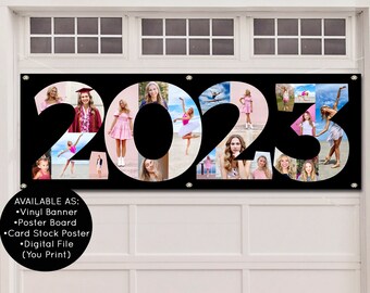 Photo Collage Graduation Banner, 2024 Graduation Poster, Graduation Party Decorations