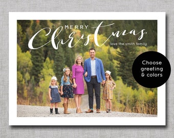 Printable Photo Christmas Cards, Modern Holiday cards