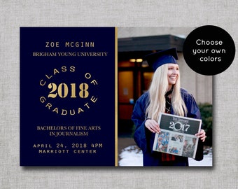 college graduation invitations etsy