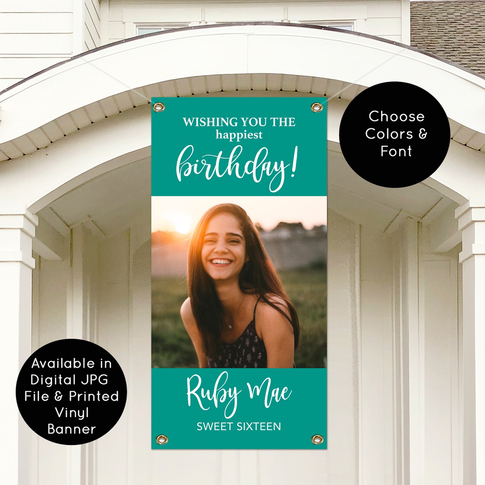 Outdoor Birthday Banner Birthday Yard Flag Birthday Etsy