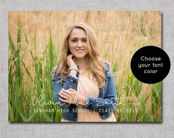 Graduation Party Invite Class of 2026,  Photo Graduation Announcement, Graduation Ceremony Invite