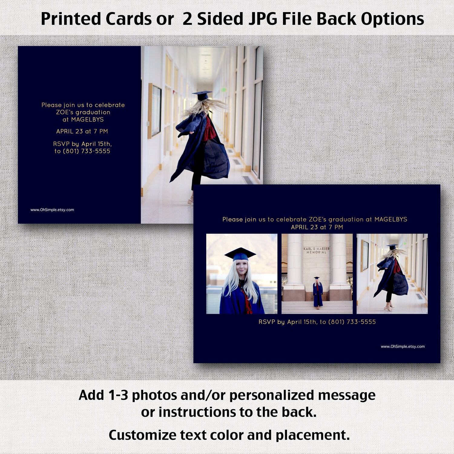 College Graduation Announcement 2021 High School Graduation | Etsy