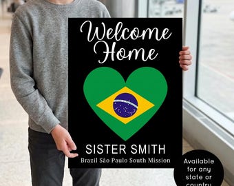 Cartel de bienvenida para misioneros: Letrero personalizado para el aeropuerto SUD (impreso o digital)