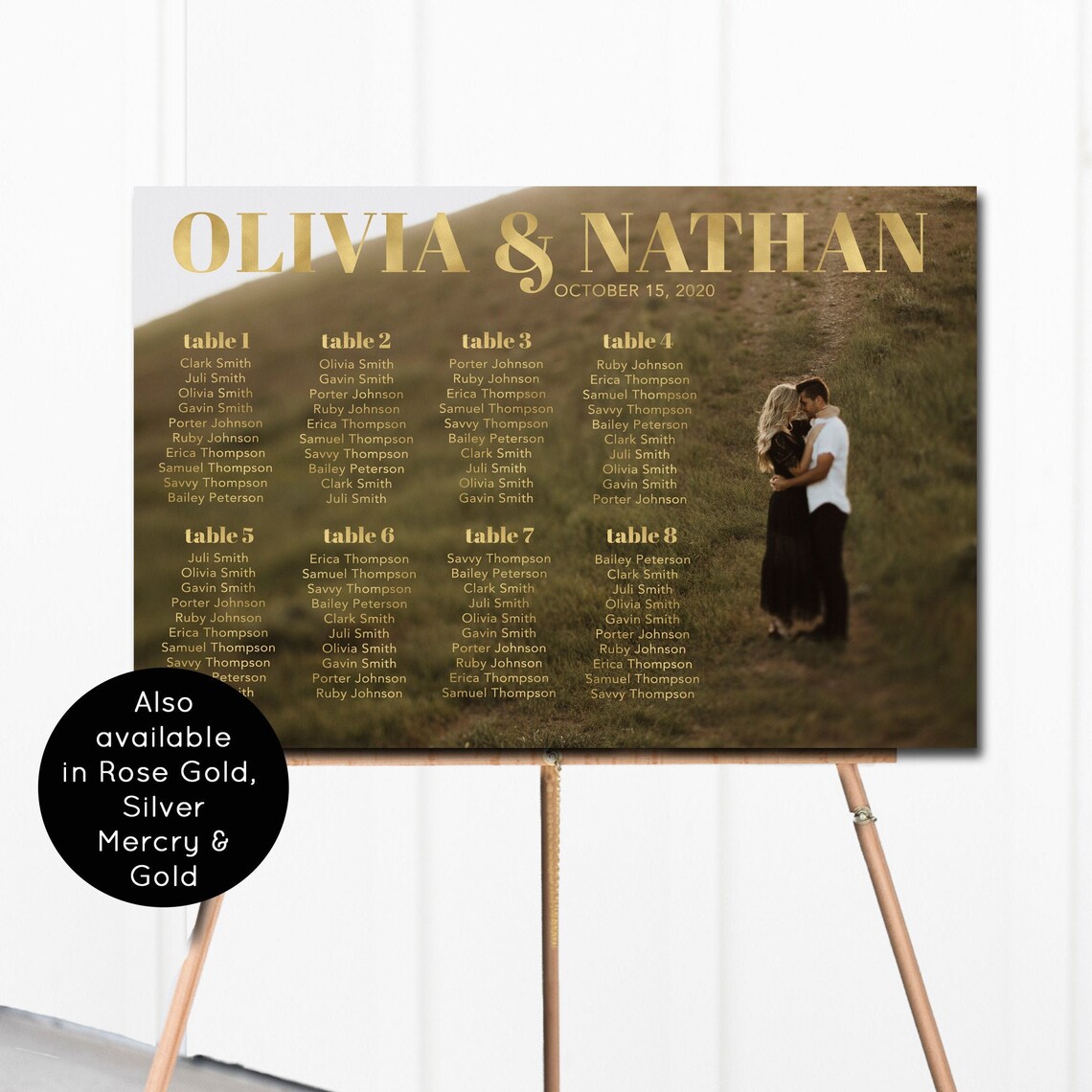 Wedding Seating Chart Sign, Wedding Decorations Seating Plan, Custom ...