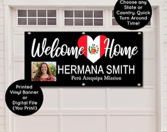 Banner de bienvenida misionera - Personalizado para élder y hermana (impreso o digital)