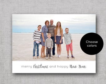 Family Photo Christmas Card, Custom Holiday Cards with Photo