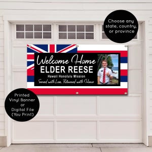 Welcome Home Missionary Banner: LDS Elder/Sister Vinyl Sign (Printed or Digital File)