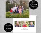 Merry Christmas Script Card Template,  Holiday Photo Card Template, In all Things Find Joy