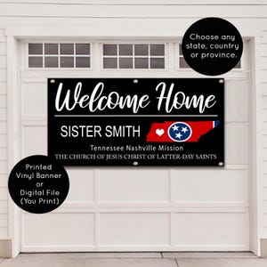 Missionary Homecoming Banner: Welcome Home Sign (Printed or Digital)