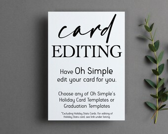 Card Editing &/or Printing for Existing Designs