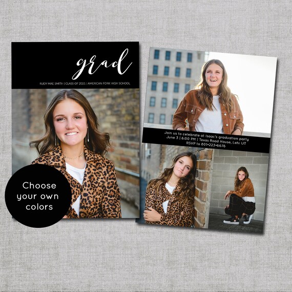 Modern Graduation Invitations College Graduation Invitations Etsy