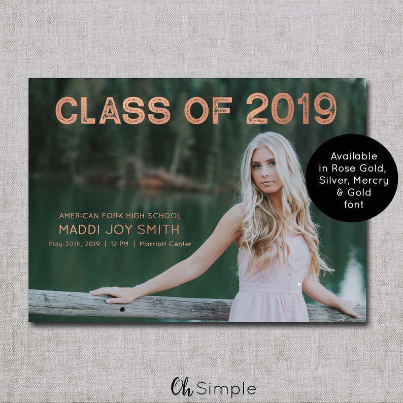 Class of 2021 Graduation Invitations Photo Graduation Etsy
