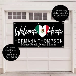 Missionary Homecoming Banner: Custom Elder & Sister Welcome Home (Printed banner or Digital file only)